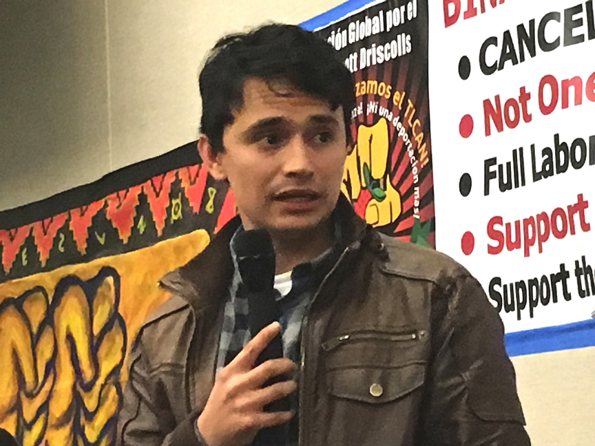 Immigrant rights activist Luis Angel Reyes Zavalza