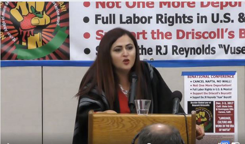 Susana Prieto, organizer of maquiladora workers in Ciudad Juarez, Mexico